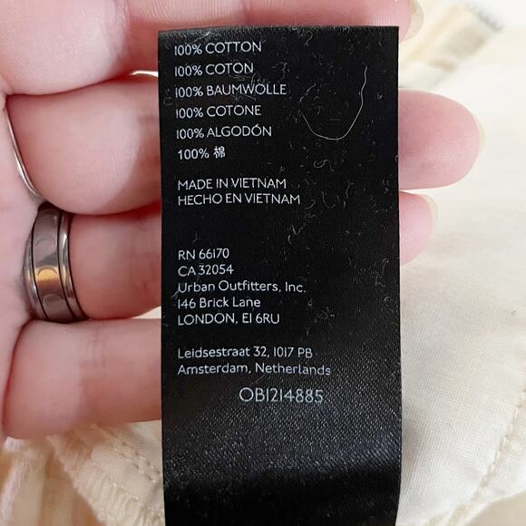 BDG High & Wide Corduroy Cotton Wide Leg Pants Cream 25 / 0 - Picture 6 of 14